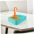 2pcs Mikikit Bird Bath Tub Toy with Automatic Water Cycle Lightweight Vegetable Washing Basin Fountain for Birds