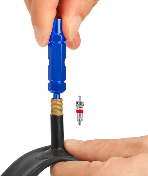Valve Core Remover Tool for Schrader and Presta Valves, Easy Inner Tube Repair for Mountain and Road Bicycles