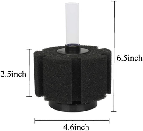 55 ALEGI Aquarium Sponge Filter with Airline Tubing, Check Valves, Suction Cups for Gallon Fish Tank, Betta, Nano