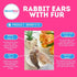 Dehydrated Rabbit Ears for Dogs & Cats, European Furry Rabbit Ear Dog Treats, Whole Rabbit Ears with Fur for Dogs Chew, Rawhide Alternative, 100% Single Ingredient (Pack of 10)