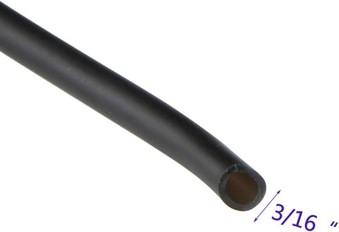 JIH 100 Feet Standard 3/16" Black Flexible Airline Tubing for Fish Tank, Terrariums, and Hydroponics