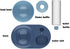 Raised Cat Food Bowls with Automatic Water Bottle, Adjustable Tilted Feeding Dishes for Cats and Dogs (Blue)