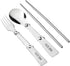 YangQian Camping Utensil Set with Case Folding Tableware Cutlery Foldable Spoon Fork Chopsticks