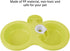 Puppy Double Bowl, Stainless Steel Hanging Food Water Feeder for Small Dogs and Cats (Green)