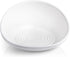 CatGuru Cat Food Bowl - Ceramic No Spill Bowls with Silicone Non-Slip Mat (High-Low, White)
