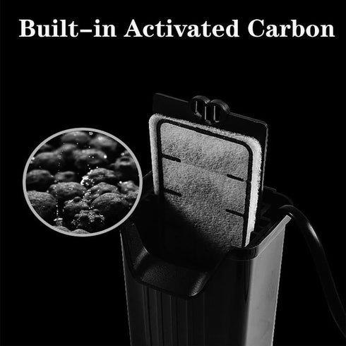 Aquarium Filter for Turtle Tanks, Fish Tank Waterfall Flow Pump for Reptiles, Amphibians, and Cichlids