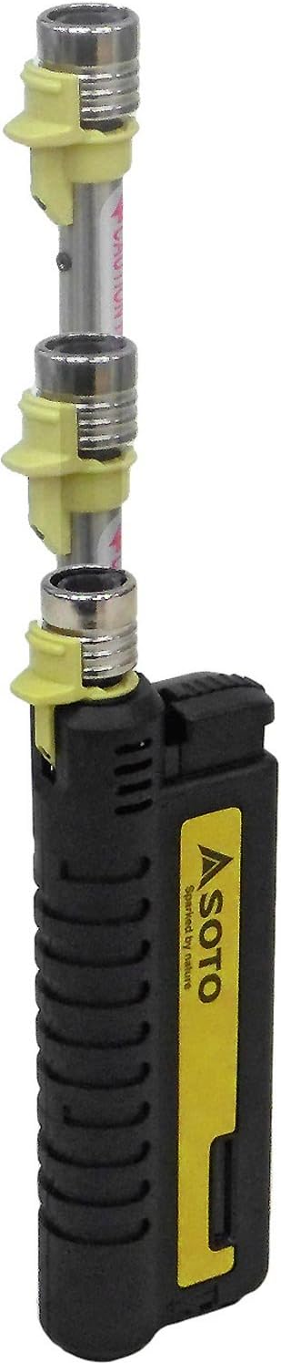 SOTO Pocket Torch, Refillable Extended Torch Lighter with Telescoping Burner Head, Electronic Ignition, Strong