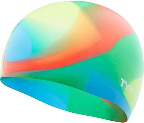 TYR Youth Silicone Swim Cap for Drag Reduction and Hair Protection, Wrinkle Free