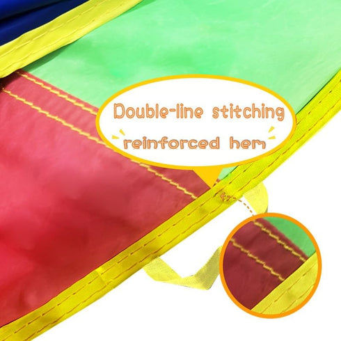 Youngchy 8ft 10ft 12ft (8 8 Parachute with Handles Play Parachute Games for Outdoor Team Games,waterproof reinforced