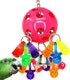 Bonka Bird Toys 1938 Paci Pull Colorful Acrylic Pacifier Ring for Parrots, Parrotlets, Budgies, Quakers