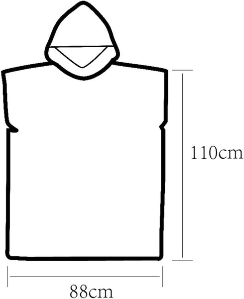 CALIDAKA Surf Poncho Changing Robe with Hood Changing Towel Poncho Robe Thick Quick Dry Microfiber Wetsuit Changing