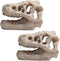 Opexicos 2Pcs Resin Dinosaur Skull Aquarium Decoration - 8.5 x 5.5 x 4.5 cm Terrarium Reptile Ornament