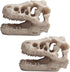 Opexicos 2Pcs Resin Dinosaur Skull Aquarium Decoration - 8.5 x 5.5 x 4.5 cm Terrarium Reptile Ornament