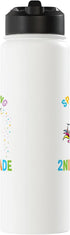 Sparkling Into 2nd Grade Back To School 2nd Insulated Water Bottle for Grade Adventures