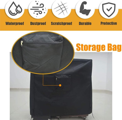 Skyour 80 Cooler Cart Cover Waterproof Dustproof Portable Patio Rolling Cooler Ice Chest Party Cooler Protector Covers
