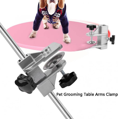 Pet Grooming Table with Aluminium Alloy Arms Clamp, H Bar Clip Fixture for Dog Cat Hair Dryer (23x23mm)