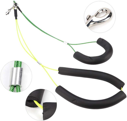 Oumefar Adjustable Pet Grooming Leash, No-Sit Haunch Holder Restraint for Dogs Cats Grooming Table Arm (Yellow+Green)