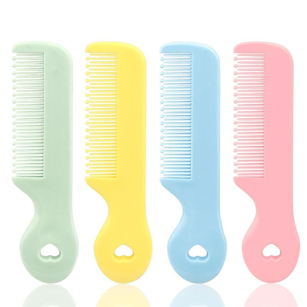 Fansoftiks 4 Pcs Colorful Tip Bristles Baby Cute Round Comb Baby Grooming For