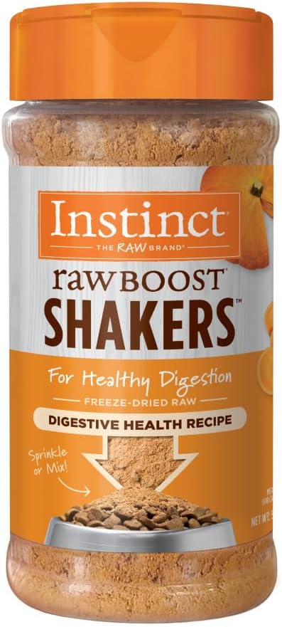 Instinct Raw Boost Shakers Freeze-Dried Powder Cat Food Topper, Digestive Health, 5.5 oz. Bottle
