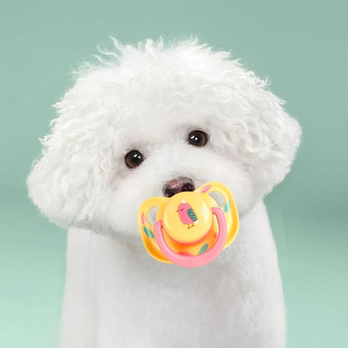 SelHeng Pet Silicone Calming Pacifier, Dog Pacifiers for Small Dogs, Kitten Pacifiers, Puppy Teething Toys and Cat Chew