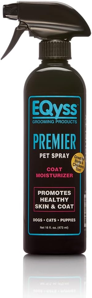 EQyss Premier Pet Spray (16 oz) - Non-greasy Moisturizer & Conditioner for Healthy Skin & Coat, Repels Dust & Dirt