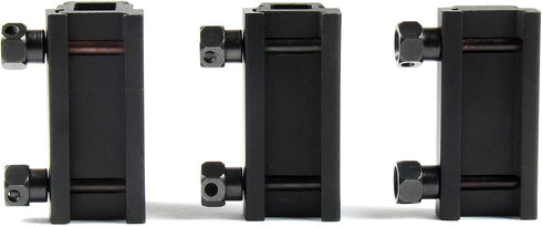 TACFUN 3 Pack 1" High & 0.75" Medium & 0.5" Low Riser, 5 Slot 20mm See Through Scope Mount