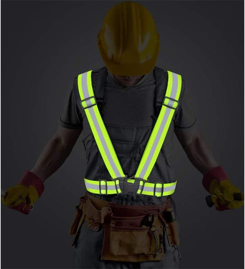 Reflective Vest, 2pcs Adjustable High Visibility Safety Vest with 4pcs Reflective Armbands for Outdoor Activities