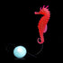 Red Aquarium Decor Luminous Artificial Soft Seahorse, Exquisite Fish Tank Ornament, Fixed by Invisible Line and Sucker