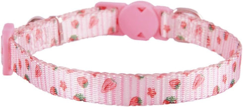 Breakaway Cat Collar with Bell, 2 Pack Adjustable Floral Collars for Cute Safety Purple Pink Kitty