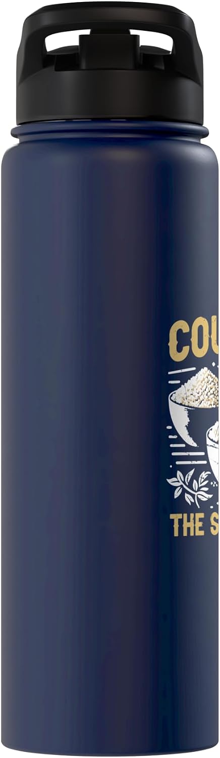 Couscous Lover Gift Couscous The Spice of Life Couscous Stainless Steel Insulated Water Bottle