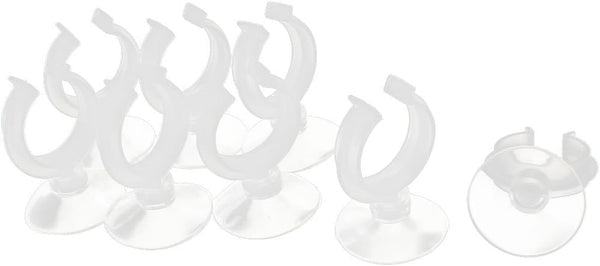 uxcell 8Pcs Clear Aquarium Fish Tank Tube Heater Clip Holder Suction Cup