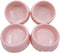 Dog Bowls Cat Bowls, Plastic Bowls, Pink, Set of 4