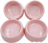 Dog Bowls Cat Bowls, Plastic Bowls, Pink, Set of 4