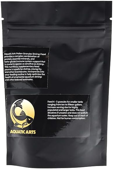 2oz Aquatic Arts Bee Pollen Shrimp Food Granules for Amano, Cherry, Neocaridina, and Other Freshwater Shrimp