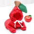 XIAOYU Apple Pet Clothes, Christmas Dog Fruit Hoodie, Fleece Sweater for Halloween Cosplay Party - Size S