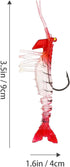 5pcs Toyvian Luminous PVC Shrimp Lures Soft Bionic Fishing Baits and Colored Artificial Shrimp Lure for Freshwater