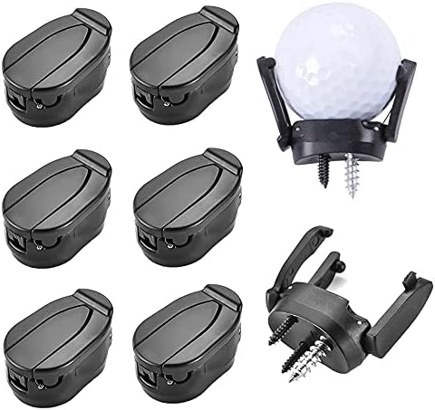Vanknono 6 Pcs Golf Ball Pick Up Retriever Grabber, Foldable Claw Sucker for Putter Grip