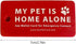 Dog Cat Home Alone Alert Card & Key Tags with Contact Call Cards, Pet Keychain, Home Alone Keychain Card, ID Tags