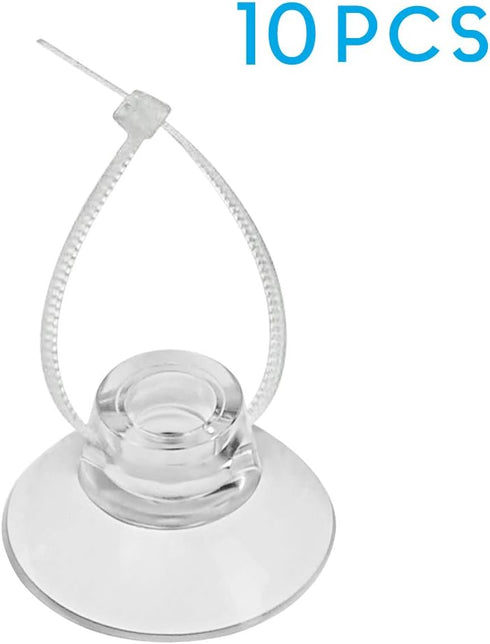 Pawfly 10 Pack Suction Cups with 20 Adjustable Zip Ties for Aquarium Fish Tank Binding Moss and Shrimp Nest