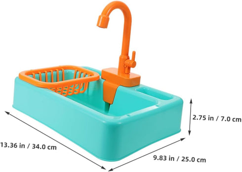 2pcs Bird Bath Tub Toy Interactive Fountain for Birds Automatic Water Circulation Vegetable Washing Basin Parrot Shower