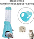 Guardians Hamster Water Bottle - Automatic Drinking Bottle with Food Container Base Hut - 125ml, Blue