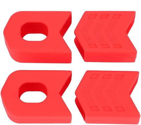 VGEBY 1Pair Crank Protector, Silicone Crank Case Cover for Bike Accessory (Red)