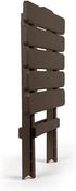 51886 Camco Mocha Large Adirondack Portable Outdoor Folding Side Table, Perfect for The Beach, Camping, Picnics