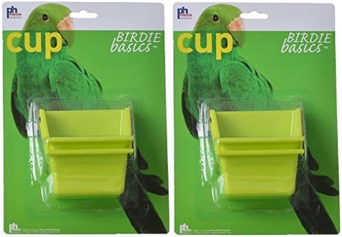 (2 Pack) Prevue Birdie Basics Perch Cups, 4oz