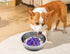 Doweiss Silicone Slow Feeder Dog Bowl Insert, Strong Suction Cups for Slow Eating Bowls, Large, Purple