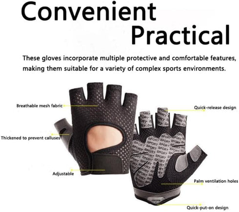 CaySep Workout Gloves for Women Men Non-Slip Breathable Gym Gloves for Weightlifting Cycling Exercise Climbing