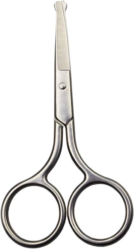 4 Inch Professional Stainless Steel Rounded Tip Safety Scissors - Grooming Shears for Pet Hair Trimming