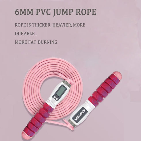 Workout Jump Rope with Counting, 9.85ft Adjustable Skipping Rope with Calorie Counter, Tangle-Free Rapid Speed Exercise