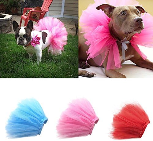 Pink Pet Puppy Small Dog Lace Skirt, Princess Tutu Dress Clothes for Pet Costumes and Accessories