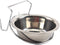 Hanging Water Bowl for Dog Cage - 13cm Stainless Steel Dog Bowl with Hook for Dogs and Cats, Size M